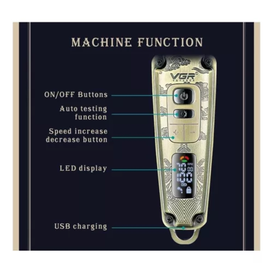 Miniatura 5 de Maquina Patillera Corte De Pelo Vgr 901